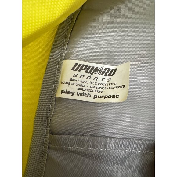 Upward Sports Backpack Yellow Lightweight Adjustable Front Zipper Pocket Unisex - Picture 6 of 10